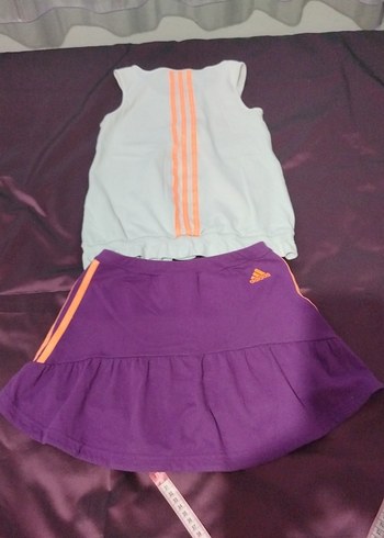 Mor Renkli Baskılı Kız Etek ve Bluz Takımı - Görsel 7