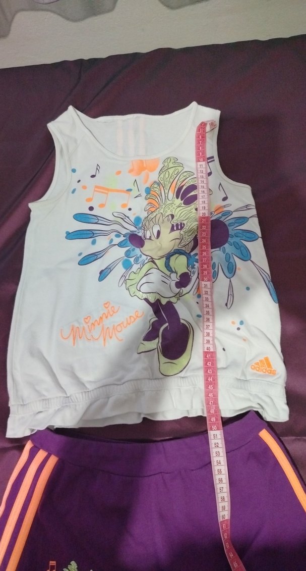 Mor Renkli Baskılı Kız Etek ve Bluz Takımı - Görsel 2