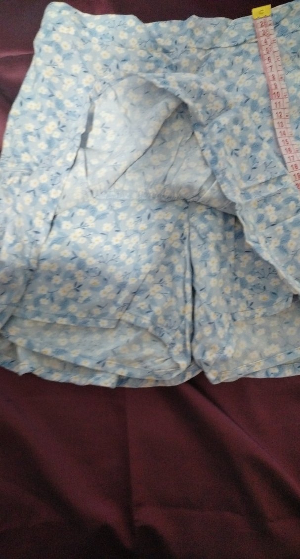 Mavi Renkli Volanlı Midi Etek - Görsel 3