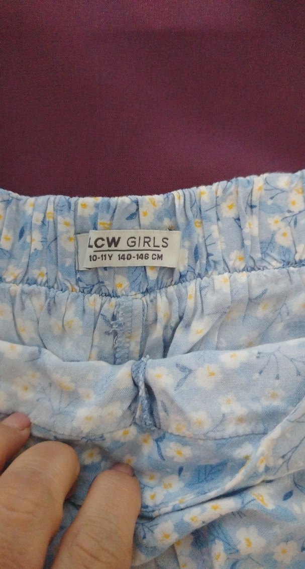 Mavi Renkli Volanlı Midi Etek - Görsel 4