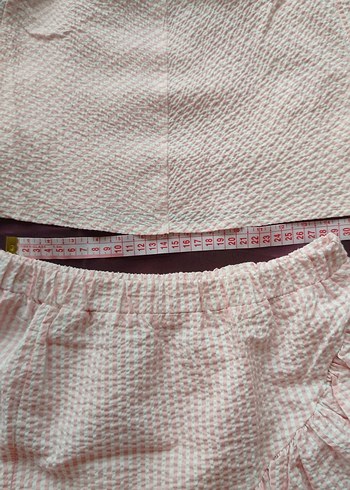 Pembe bluz Etek Volanlu takım Detaylı - Görsel 2