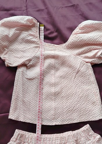 Pembe bluz Etek Volanlu takım Detaylı - Görsel 3