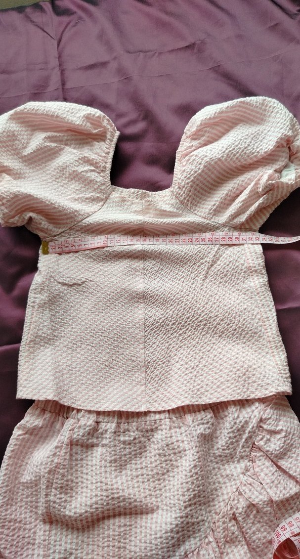 Pembe bluz Etek Volanlu takım Detaylı - Görsel 4