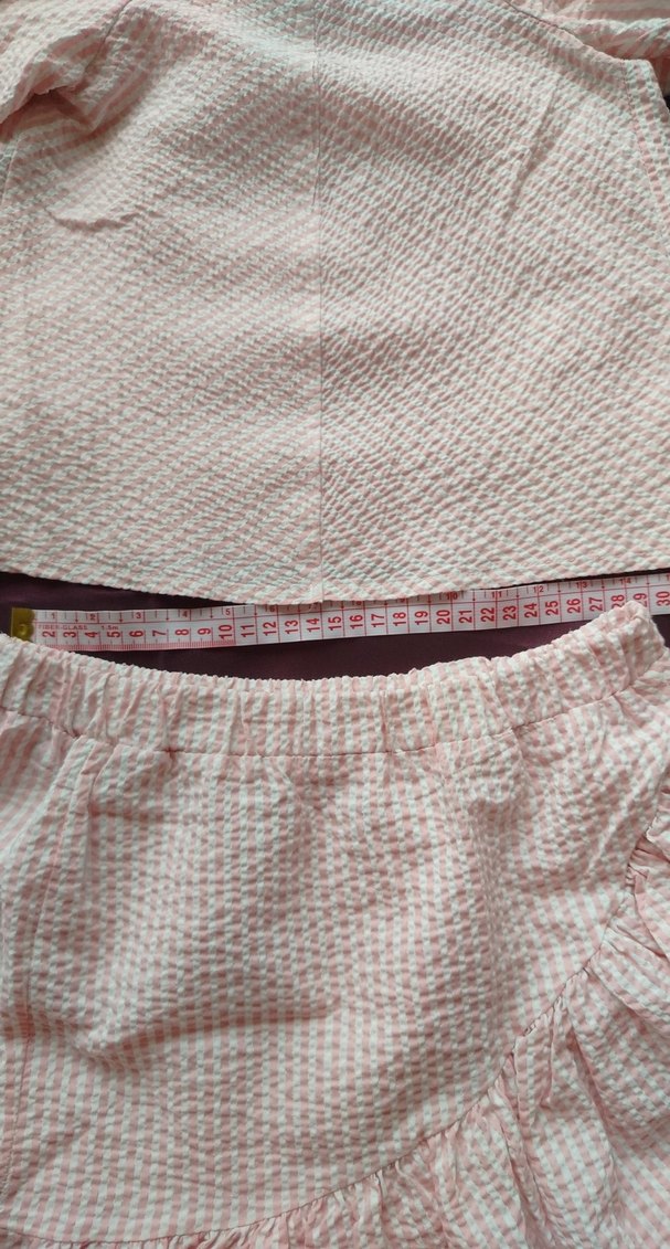 Pembe bluz Etek Volanlu takım Detaylı - Görsel 2