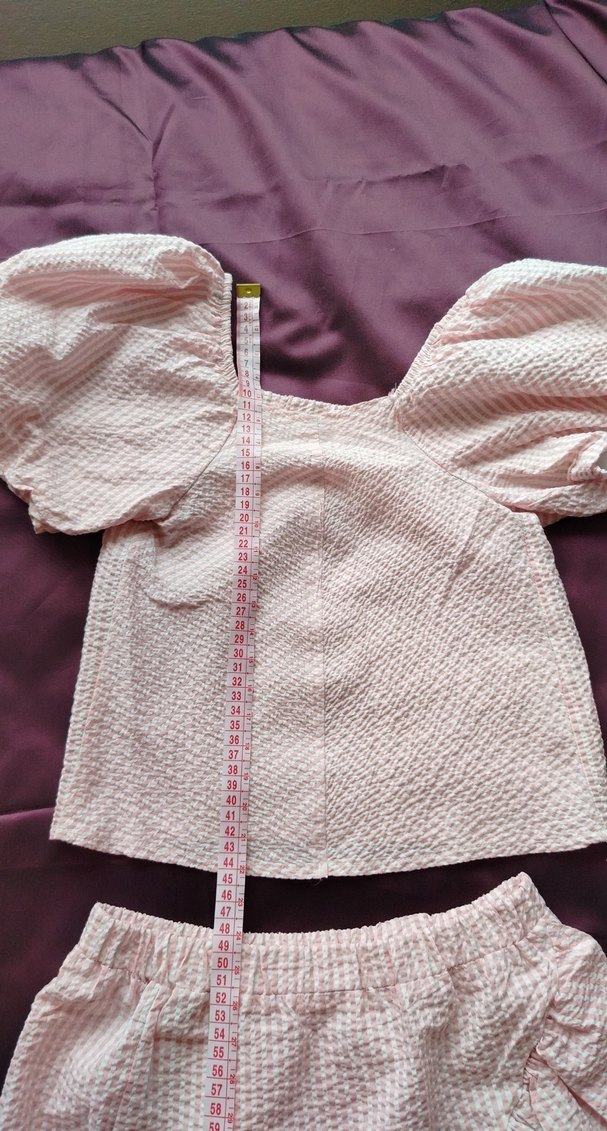 Pembe bluz Etek Volanlu takım Detaylı - Görsel 3