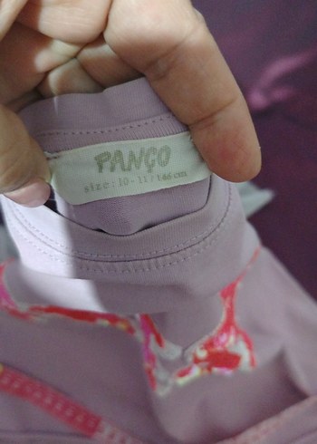 Dantel Detaylı Pembe Kız Çocuk Tişört - Görsel 3