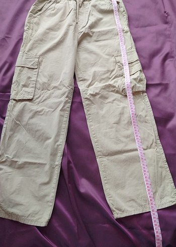 Bej Koton kargo Pantolon - Görsel 4