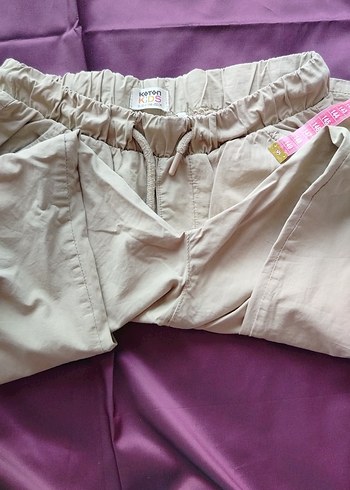 Bej Koton kargo Pantolon - Görsel 3