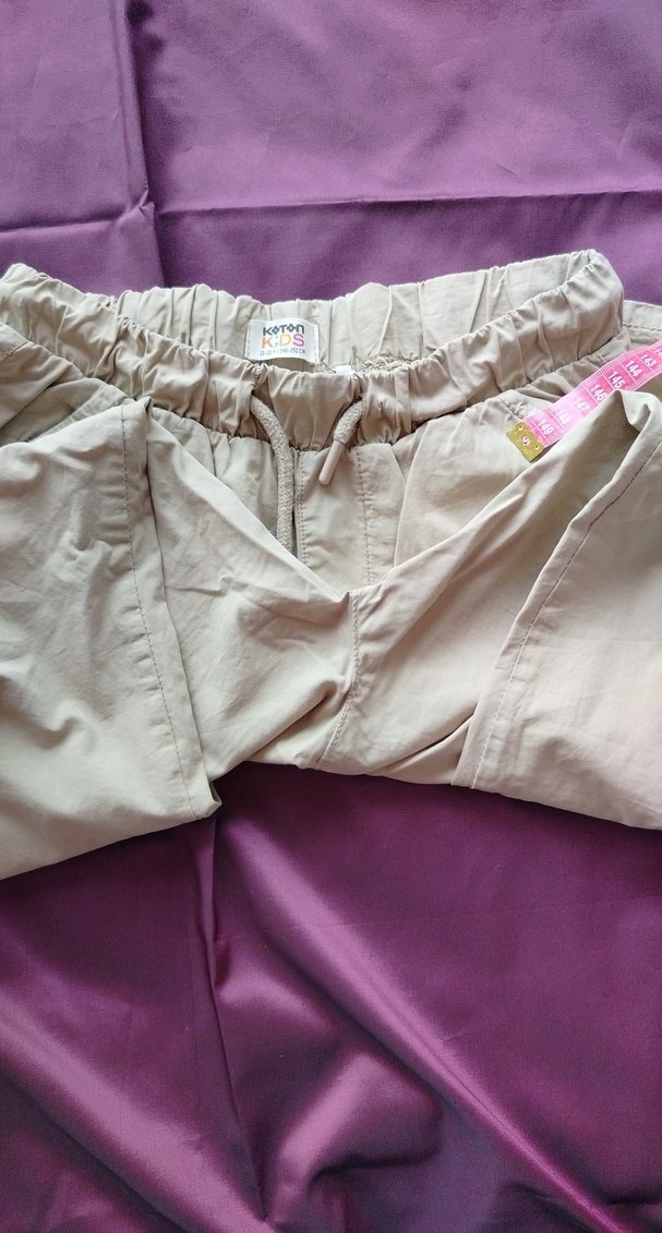 Bej Koton kargo Pantolon - Görsel 3