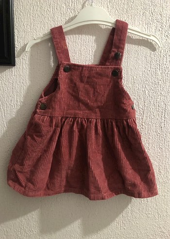 Bordo Kız Çocuk Askılı Bohem Elbise