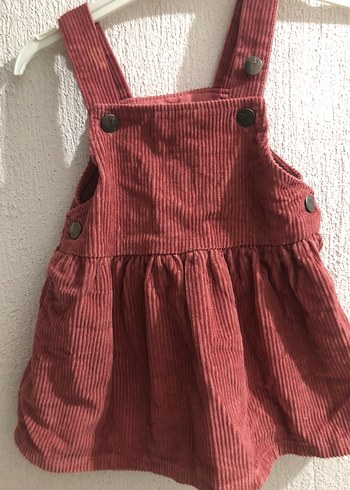 Bordo Kız Çocuk Askılı Bohem Elbise - Görsel 5