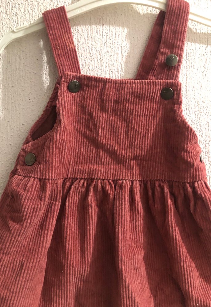 Bordo Kız Çocuk Askılı Bohem Elbise - Görsel 2