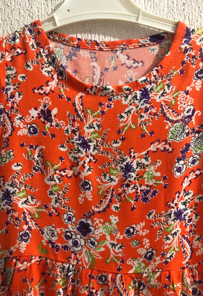 Renkli Çiçek Desenli Bohem Elbise - Görsel 2