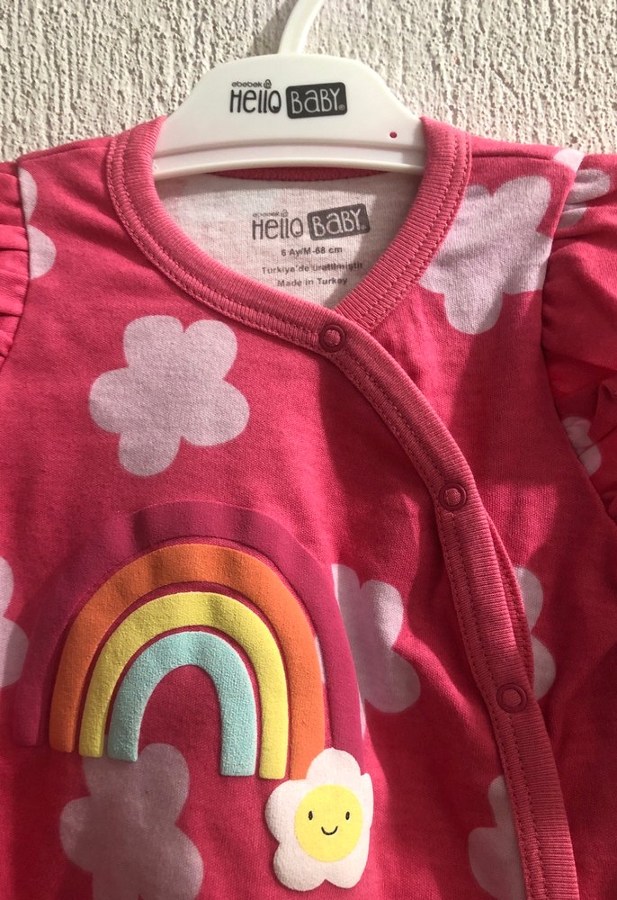 Pembe Bulutlu Bebek Tulum - Görsel 3