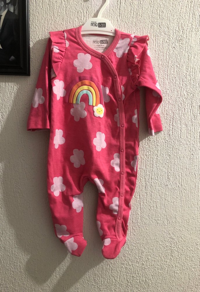 Pembe Bulutlu Bebek Tulum - Görsel 2