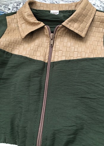 Kahverengi Haki Fermuarlı Erkek Çocuk Ceket - Görsel 5