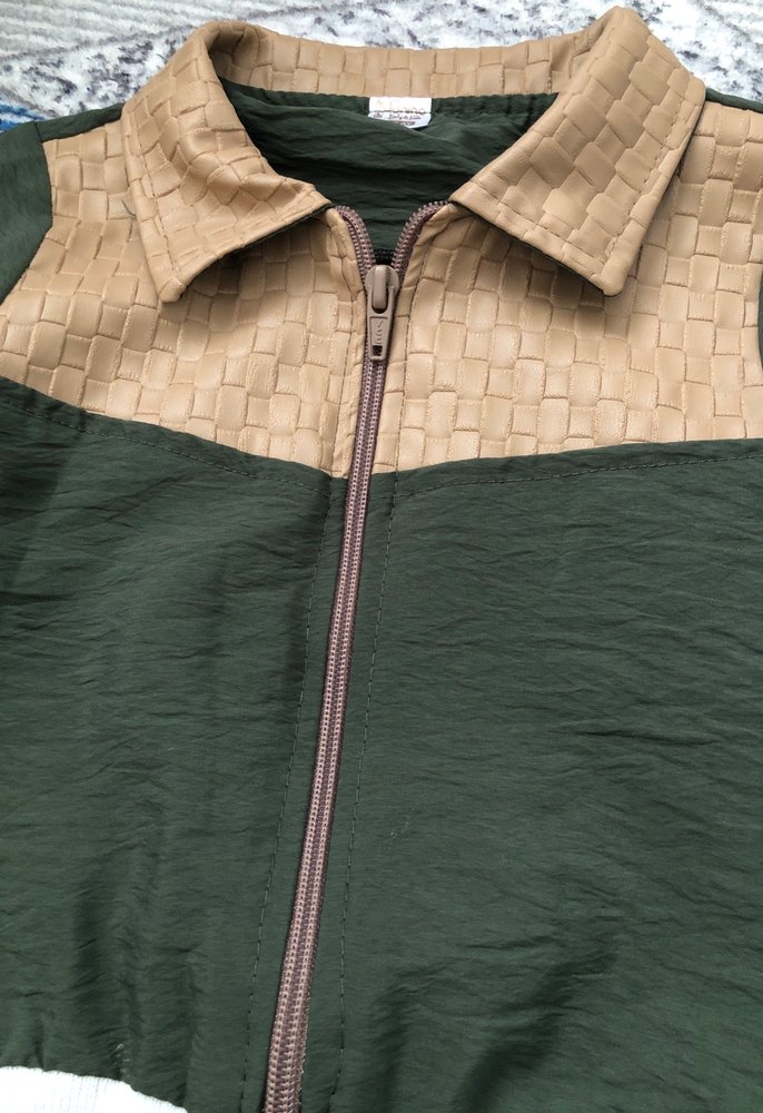 Kahverengi Haki Fermuarlı Erkek Çocuk Ceket - Görsel 5