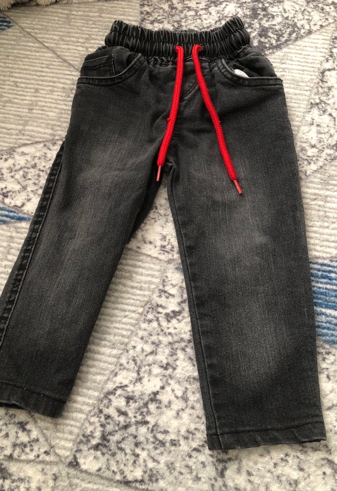 Gri Erkek Çocuk Rahat Kesim Kot Pantolon - Görsel 2