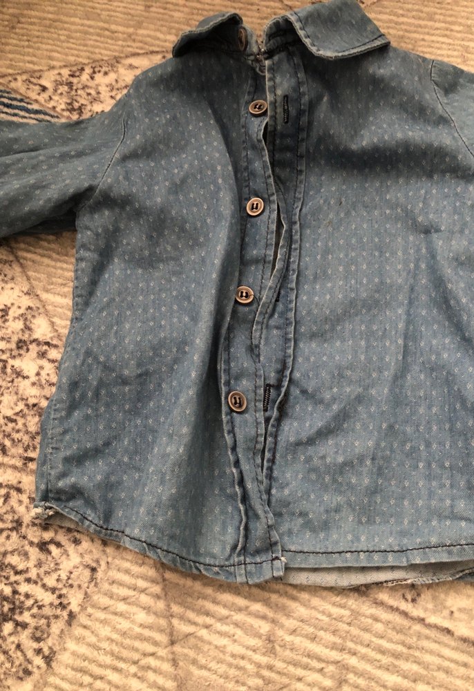 Erkek Çocuk Uzun Kollu Denim Gömlek - Görsel 3