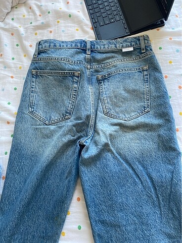 m Beden yüksek bel baggy jean