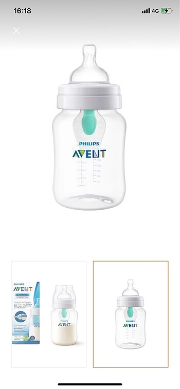 Philips avent antikolik biberon