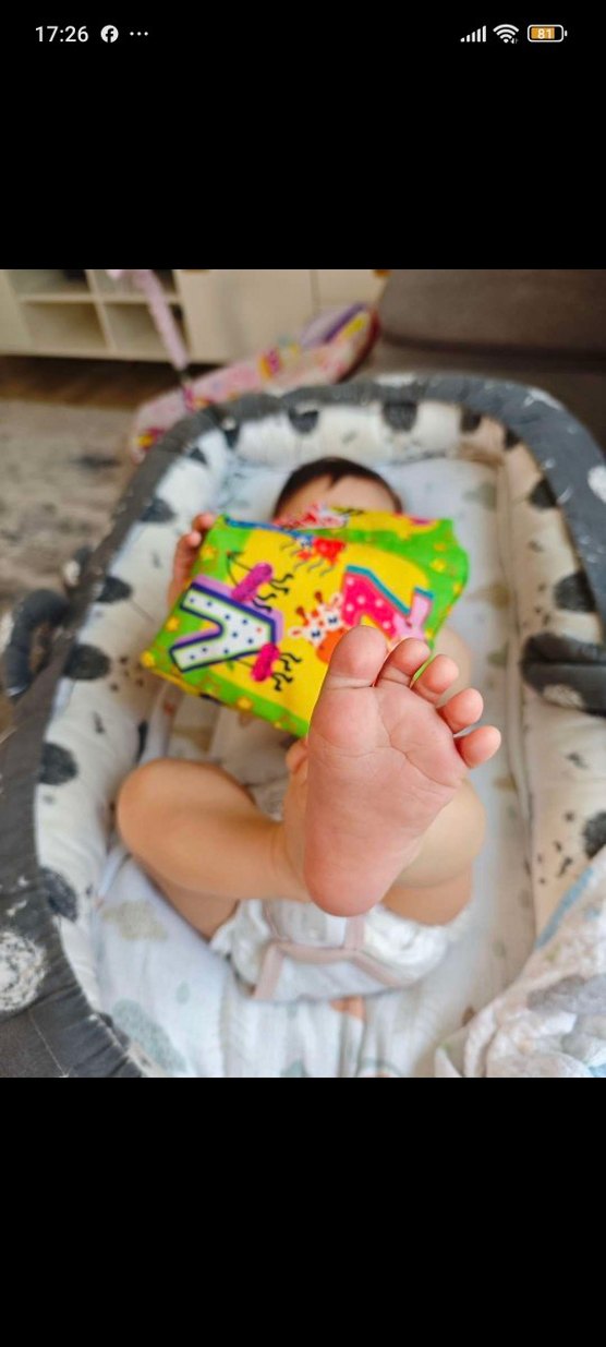 Sevi Bebe Bebek Reflü Yatağı Gri Desenli - Görsel 3