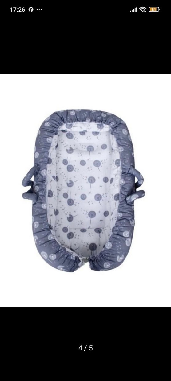 Sevi Bebe Bebek Reflü Yatağı Gri Desenli - Görsel 2