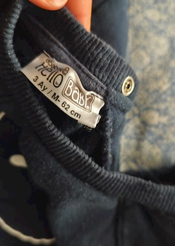 Uzun Kollu Gri Bebek Tulum - Görsel 2