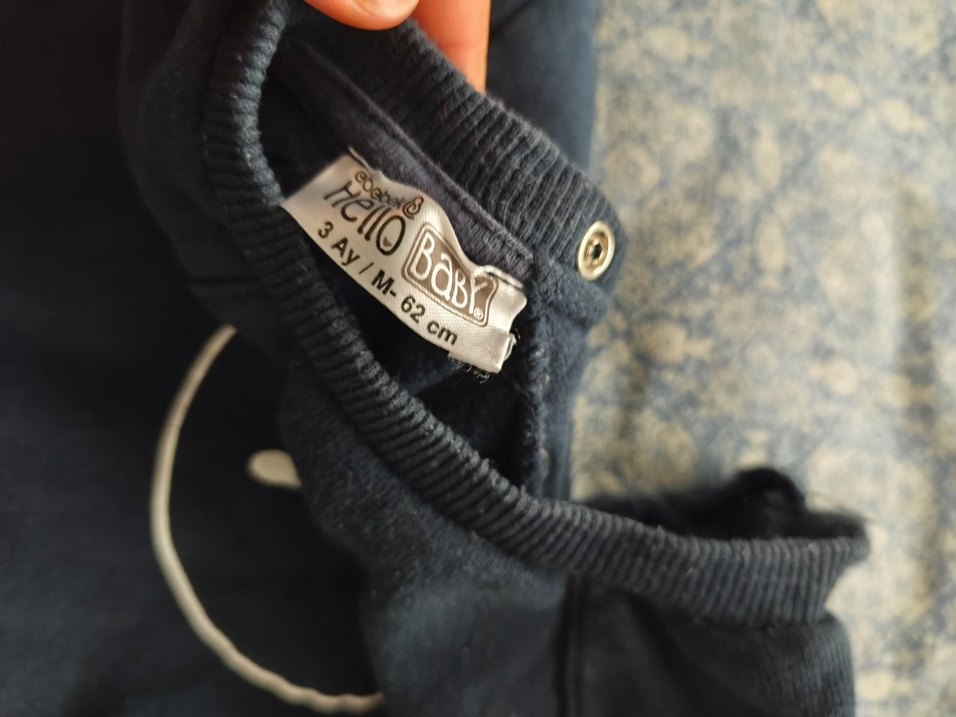 Uzun Kollu Gri Bebek Tulum - Görsel 2