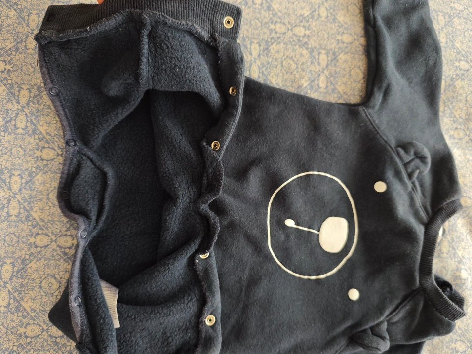 Uzun Kollu Gri Bebek Tulum - Görsel 3