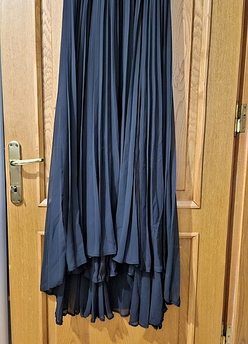 Siyah, straples, abiye, uzun elbise - Görsel 2