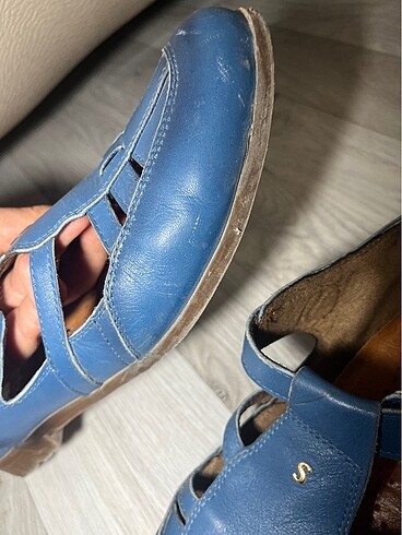 Hakiki deri sandalet - Görsel 5