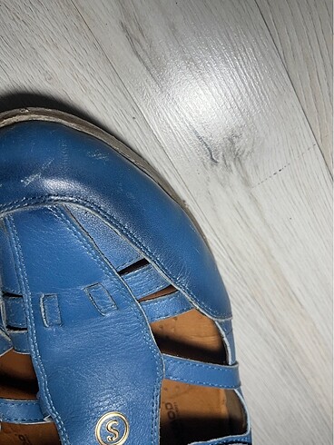 Hakiki deri sandalet - Görsel 8