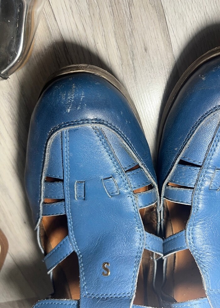 Hakiki deri sandalet - Görsel 2