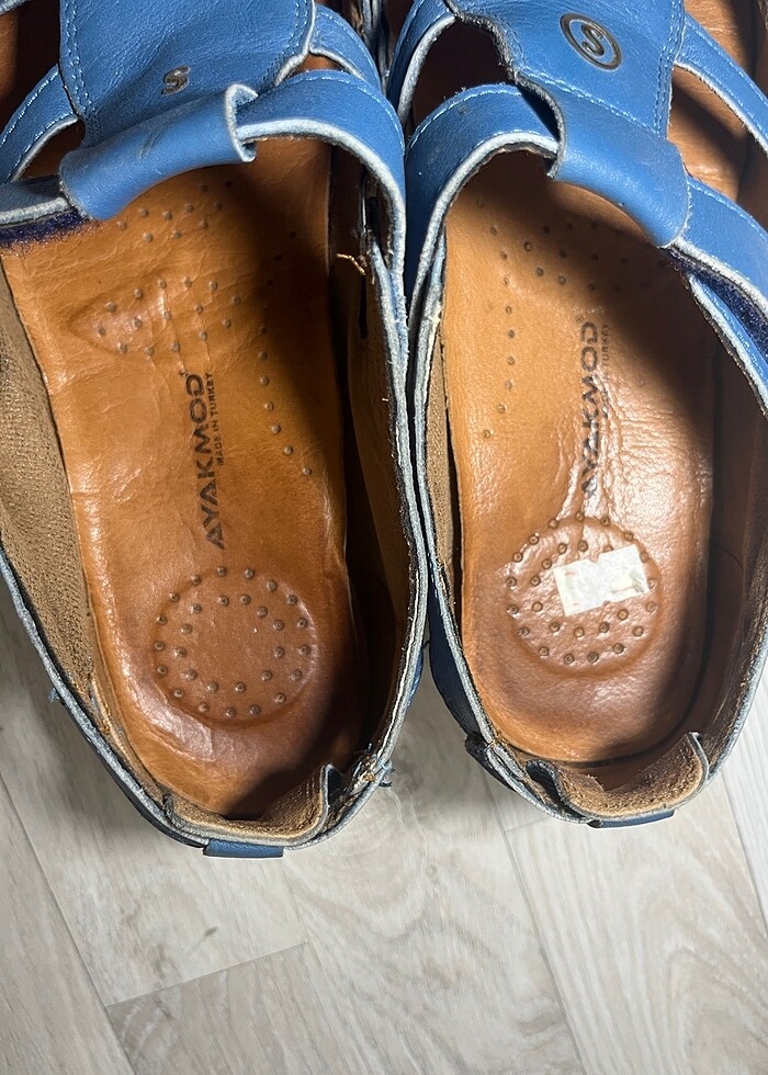 Hakiki deri sandalet - Görsel 4