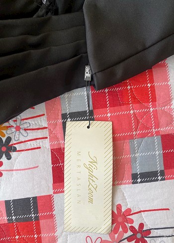 Adil ışık Siyah Drapeli Straplez Uzun Abiye Elbise - Görsel 6