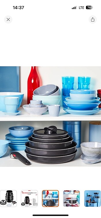  Beden Tefal ingenio 1x 12 parça set