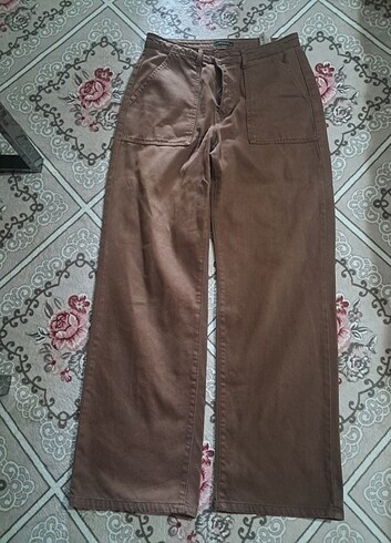 40 Beden kahverengi Renk Bayan jeans