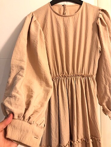 m Beden camel Renk Yazlık elbise
