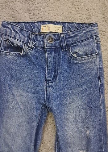 Erkek Çocuk Gri Mavi Regular Fit Kot Pantolon - Görsel 6