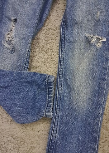 Erkek Çocuk Gri Mavi Regular Fit Kot Pantolon - Görsel 7