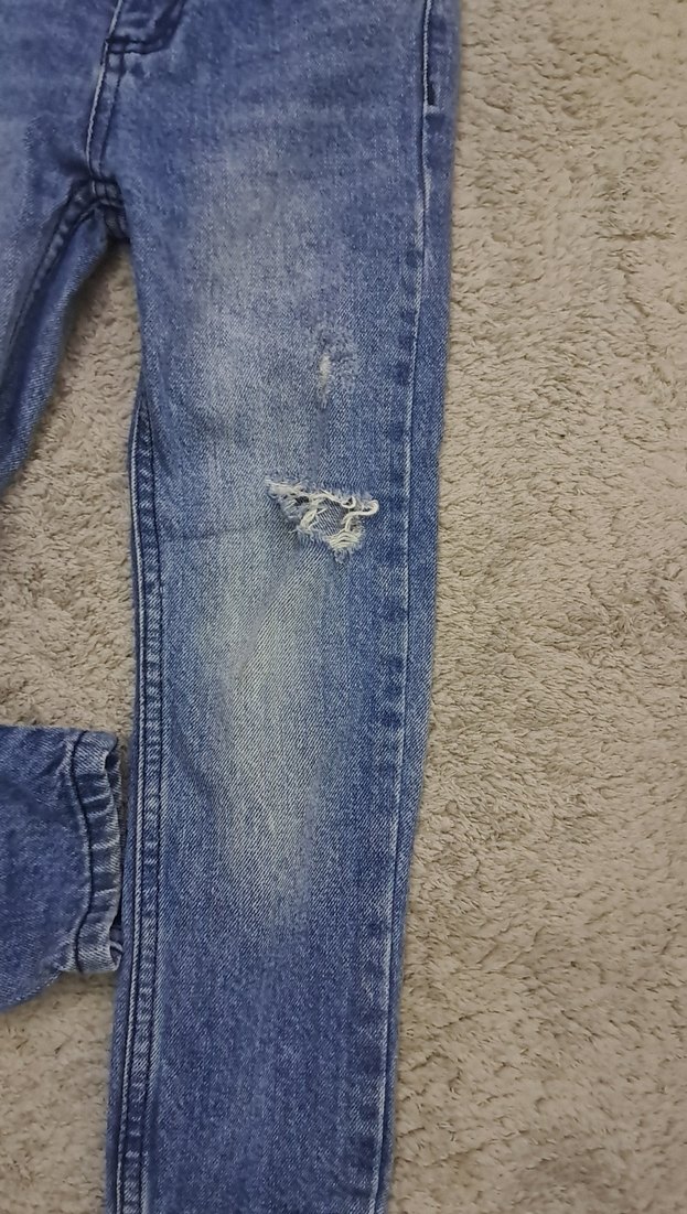 Erkek Çocuk Gri Mavi Regular Fit Kot Pantolon - Görsel 5