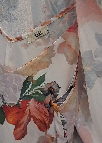 Çiçek Desenli V Yaka Uzun Kollu Mini Gömlekli takım - Görsel 7