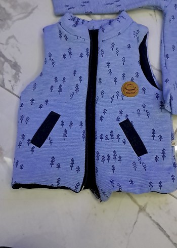 Kız Çocuk Gri Baskılı Fermuarlı Ceket - Görsel 8