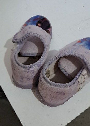 Mor Baskılı Kız Çocuk Ev Terliği Velcro - Görsel 6