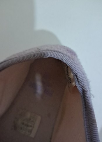 Mor Baskılı Kız Çocuk Ev Terliği Velcro - Görsel 5