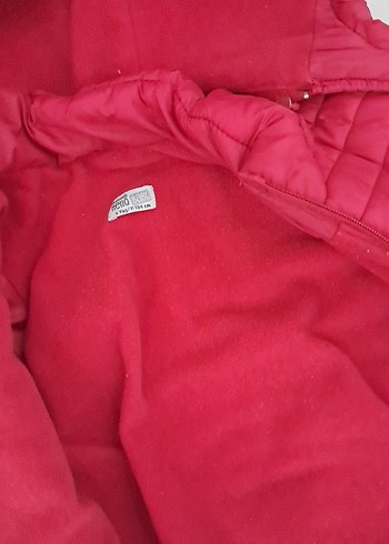 Kız Çocuk Kırmızı Kapüşonlu Fermuarlı Mont - Görsel 14