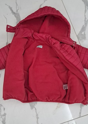 Kız Çocuk Kırmızı Kapüşonlu Fermuarlı Mont - Görsel 11