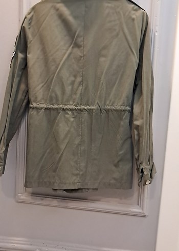 Düğmeli Yeşil Kamuflaj Kadın Ceket - Görsel 14