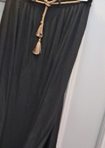 Püsküllü Siyah Uzun Bohem Etek - Görsel 9